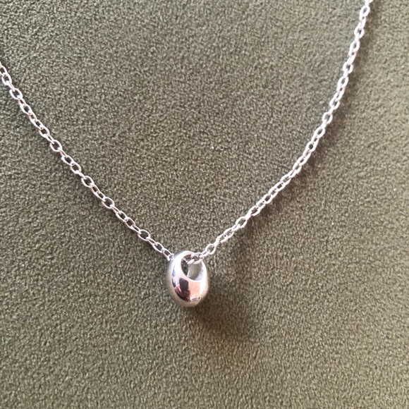 Silver-Toned Drop Pendant Necklace, 17” - Picture 3 of 4